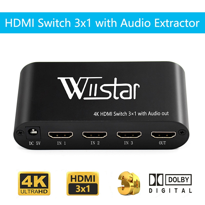 Wiistar HDMI 1.4V ġ 3x1  4K   ..